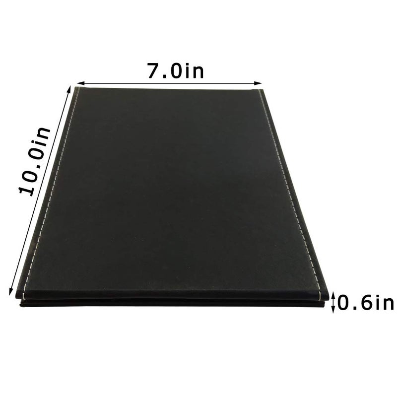 ZBEIVAN 10x7 Inches Portable Folding Makeup Mirror with Cosmetic Desktop Standing for Travel, Vanity Table, Room Decor, Beauty Gifts, Black - Image 3